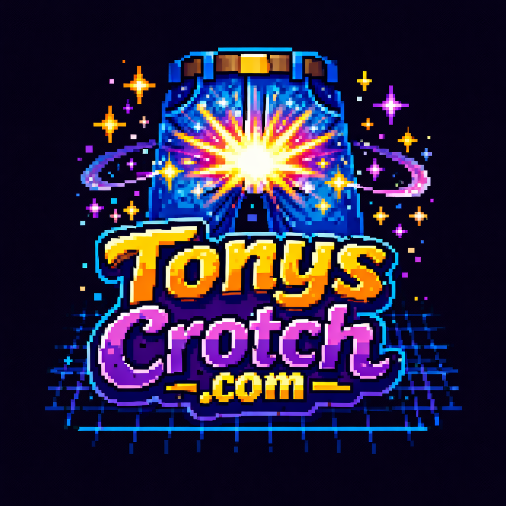 Tony's Crotch dot com retro pixel logo